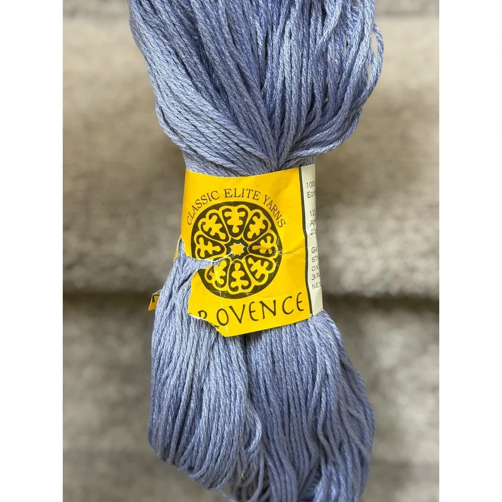 Vintage Classic Elite Yarns Provence Mercerized‎ Egyptian Cotton Yarn Lavender
